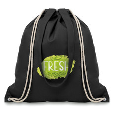 Sacca in canvas colorato con coulisse colore nero