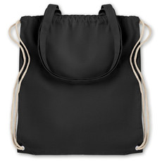 Sacca in canvas colorato con coulisse colore nero