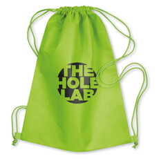 Sacca leggera in TNT con chiusura coulisse colore lime