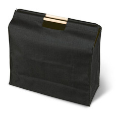 Shopper con manici in legno colore nero