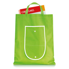 Shopper richiudibile con chiusura inplastica colore lime