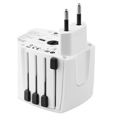 Adattatore universale con 2 poli multifunzione colore bianco