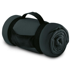 Coperta in pile con manico in nylon colore grigio MO7245-07