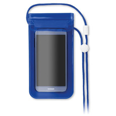 Cover per cellulare waterproof colore blu trasparente