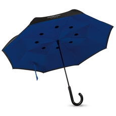 Ombrello Reversibile con struttura in fibra di vetro colore blu royal