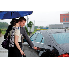 Ombrello Reversibile con struttura in fibra di vetro colore blu royal