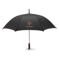 Ombrello automatico da 23 pollici con chiusura manuale colore arancio