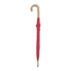 Ombrello da 23 pollici con manico in legno colore rosso