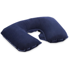 Set viaggio con cuscino maschera e tappi colore blu