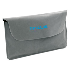 Set viaggio con cuscino maschera e tappi colore grigio