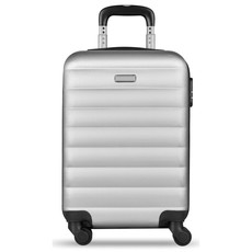 Trolley rigido 20 pollici con lucchetto di sicurezza colore argento opaco