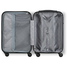 Trolley rigido 20 pollici con lucchetto di sicurezza colore argento opaco