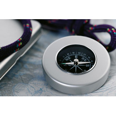 Bussola nautica in alluminio colore argento opaco
