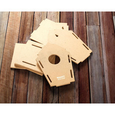 Casetta per uccelli da giardino colore legno