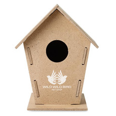 Casetta per uccelli da giardino colore legno