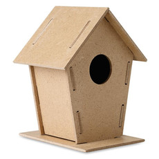 Casetta per uccelli da giardino colore legno
