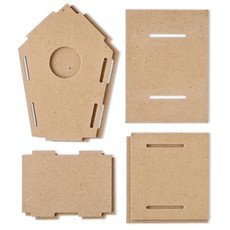 Casetta per uccelli da giardino colore legno