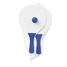 Set racchettoni in MDF con pallina colore blu royal MO1911-37