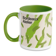 Tazza da 300ml con finiture colorate colore verde