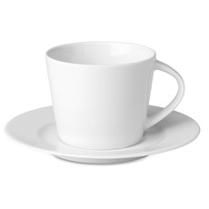 Tazza da cappuccino conica con piattino colore bianco MO9080-06