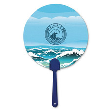Ventaglio rotondo in plastica colore blu