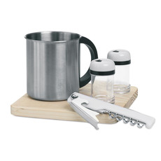 Zaino picnic per 4 persone con plaid e utensili colore marrone