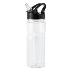 Bottiglia con cannuccia pieghevole incorporata colore trasparente MO8308-22