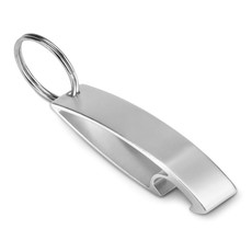 Portachiavi apribottiglie  in alluminio personalizzabile colore argento
