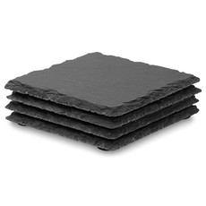 Set con 4 sottobicchieri con base in EVA colore nero MO9124-03