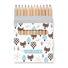 Set matite colorate in confezione colore marrone