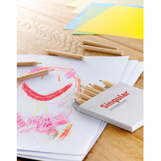 Set matite colorate in confezione colore marrone