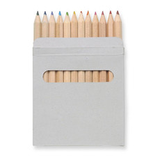 Set matite colorate in confezione colore marrone