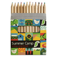 Set matite colorate in confezione colore marrone