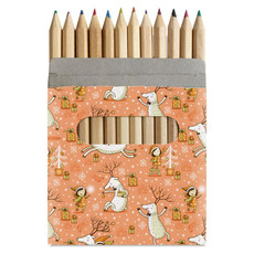 Set matite colorate in confezione colore marrone