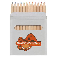 Set matite colorate in confezione colore marrone