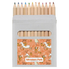 Set matite colorate in confezione colore marrone