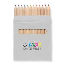 Set matite colorate in confezione colore marrone