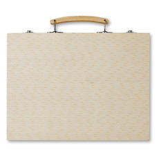 Set pittura 67 pezzi con pastelli e colori ad acqua colore legno