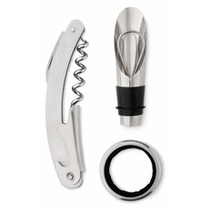 Set vino in confezione a forma di bottiglia colore nero