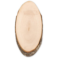 Tagliere rustico ovale in legno e corteccia colore legno