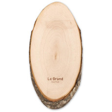 Tagliere rustico ovale in legno e corteccia colore legno