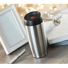 Thermos con doppio strato in acciaio inossidabile da 400ml colore argento opaco