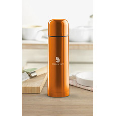 Thermos in acciaio inossidabile con doppia parete colore arancio