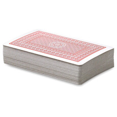 Carte da gioco in box in PP con 54 carte colore rosso MO8614-05