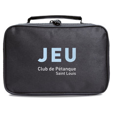 Gioco delle bocce in astuccio in poliestere colore nero