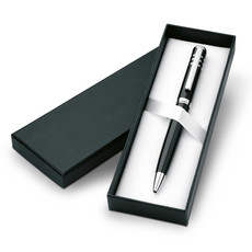 Penna a sfera con rifiniture laccate in confezione regalo colore nero KC6652-03