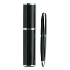 Penna a sfera in metallo con astuccio in alluminio colore nero IT3177-03