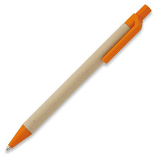 Penna a sfera in plastica e cartone riciclato colore arancio IT3780-10