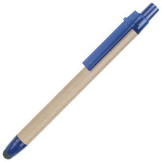 Penna automatica in cartone con punta touch colore blu MO8089-04
