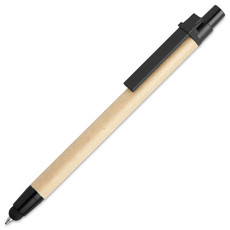 Penna automatica in cartone con punta touch colore nero MO8089-03